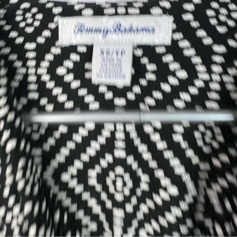 Tommy Bahama dress maxi long Aztec Black and White Patterned Maxi Dress - Picture 6 of 10